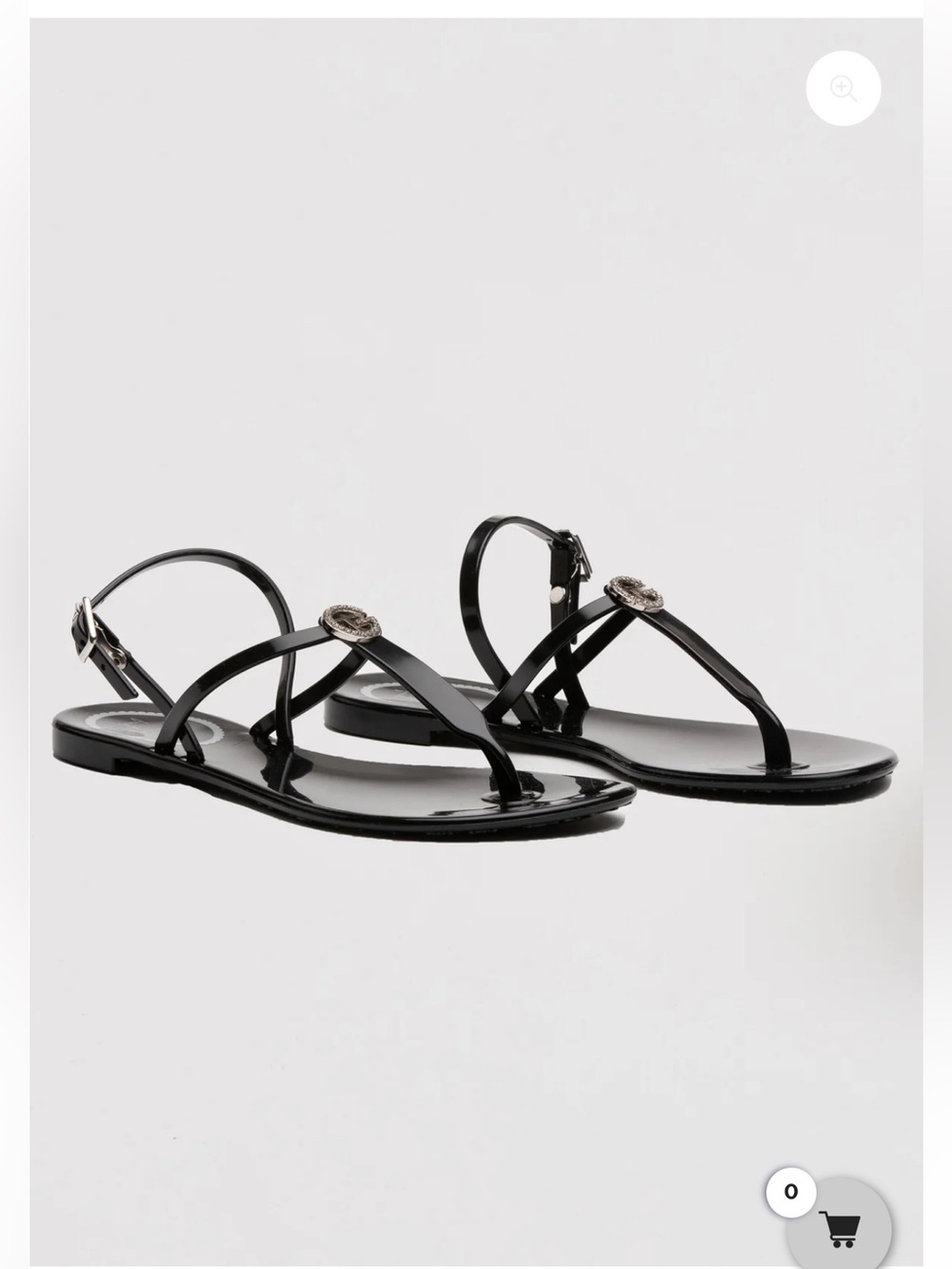 NEW TARA GRINNA SWIMWEAR LUCIA JELLY  SANDALS WITH STRAP AND CRYSTAL LOGO